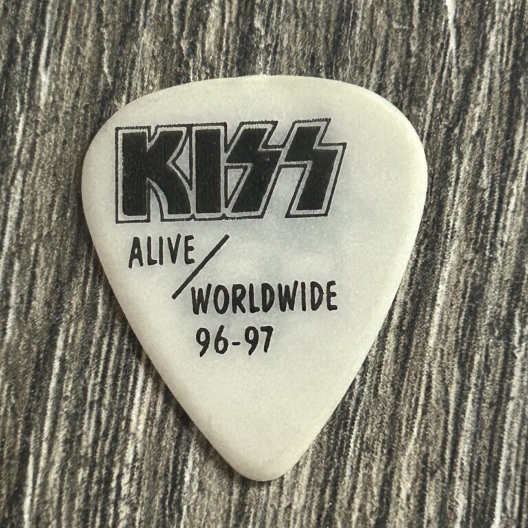 KISS Guitar Pick ACE FREHLEY Alive Worldwide Reunion White Black Glow In Dark