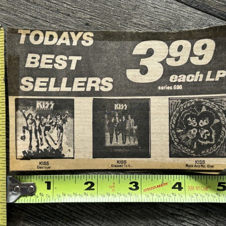 KISS Ad Destroyer Dressed To Kill Rock And Roll Over Vinyl Vintage Kiss Aucoin