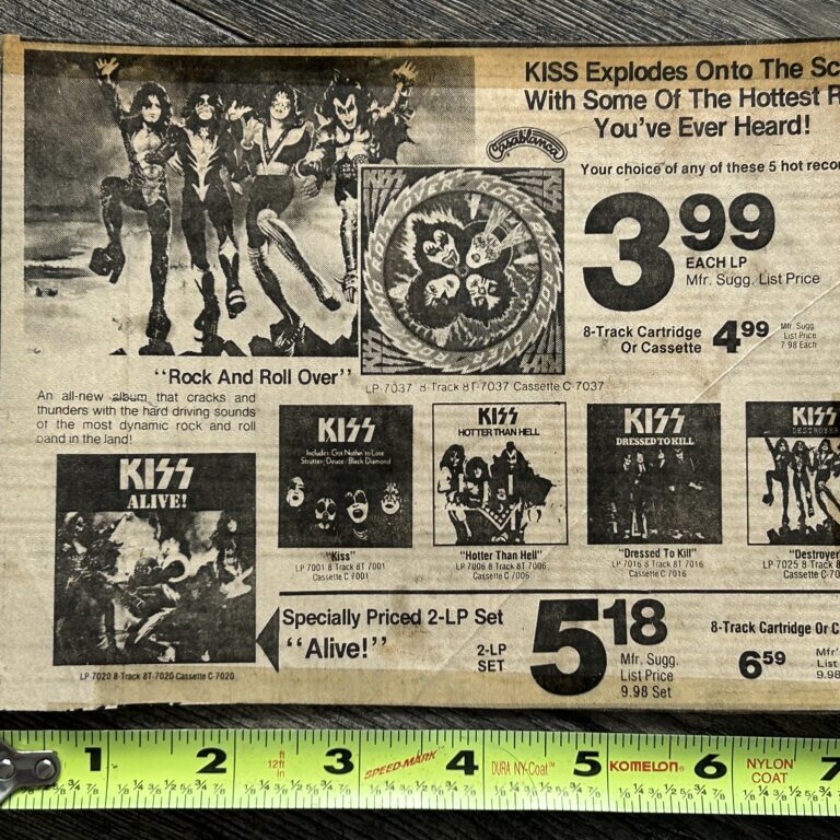 KISS Ad Rock And Roll Over Back Catalog Vinyl Hottest Rock Vintage Kiss Aucoin