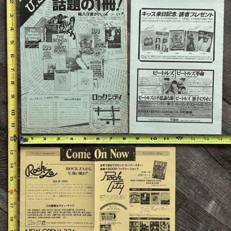 KISS Ad Advert Marvel Blood Comic Japan Japanese 3pc Lot Vintage Kiss Aucoin