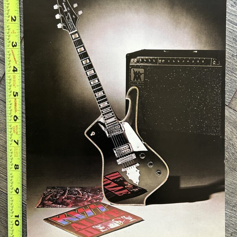 KISS Ad Advert Ibanez PS-10 Paul Stanley Guitar Kiss Alive 2 Vintage Kiss Aucoin