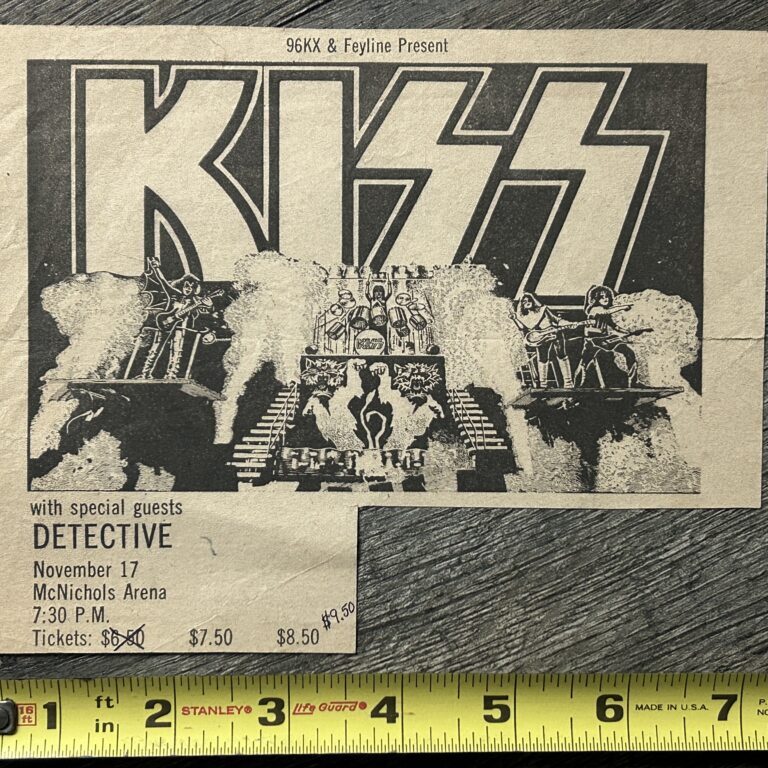 KISS Concert Ad Alive 2 Tour Denver Colorado Nov 17 1977 Vintage Kiss Aucoin
