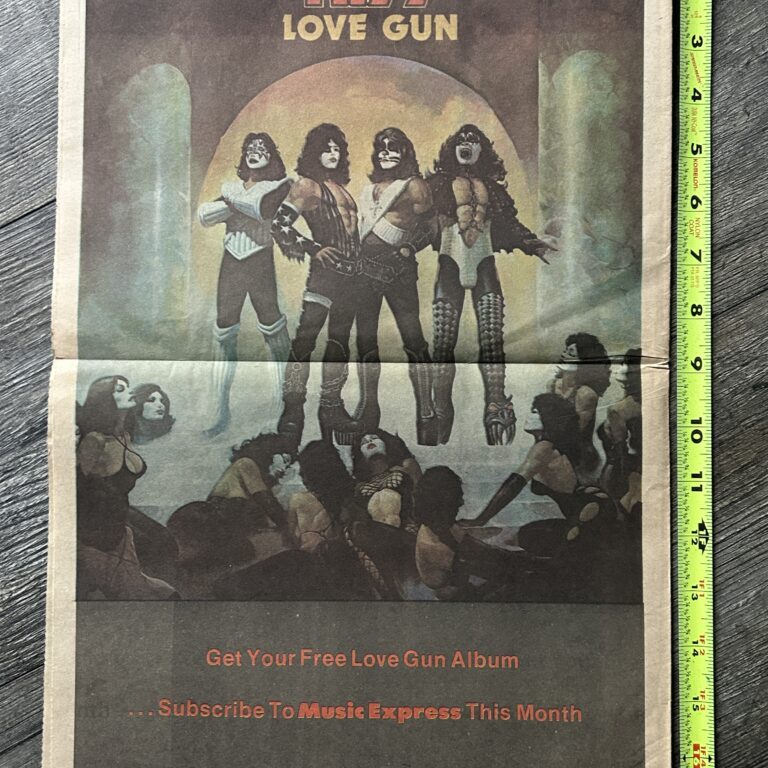 KISS Poster Ad 11x17 Love Gun Vinyl Record Album Canada Vintage Kiss Aucoin