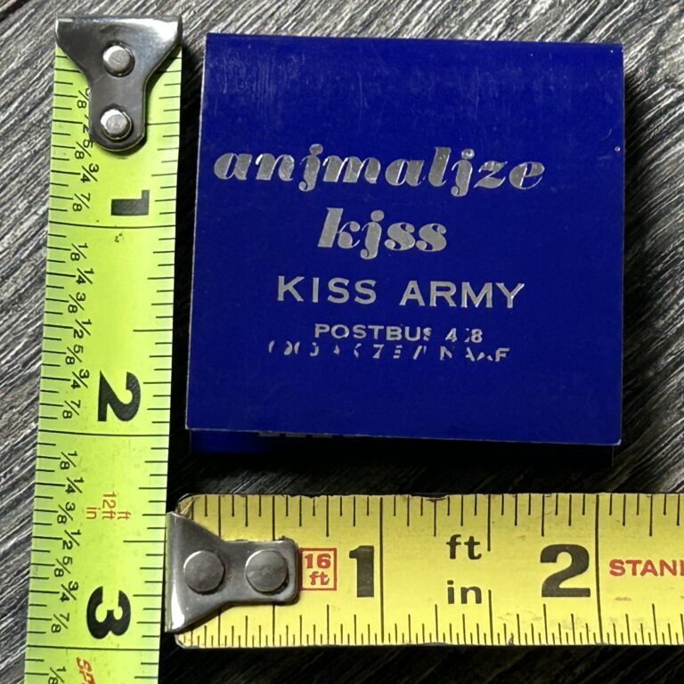 KISS Promo Matchbook Animalize Kiss Army Sweden UNUSED Vintage Kiss Memorabilia