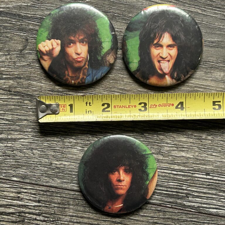KISS Pocket Mirror 3pc Lot Animalize Eric Carr Gene Simmons Paul Vintage Kiss