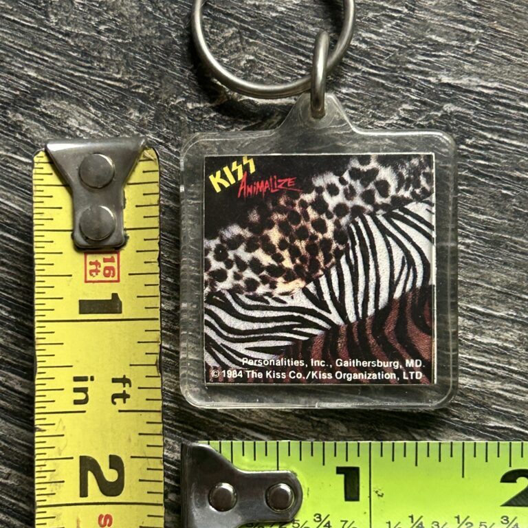 KISS Keychain Animalize Album Cover 1984 2 Sided Vintage Kiss Memorabilia