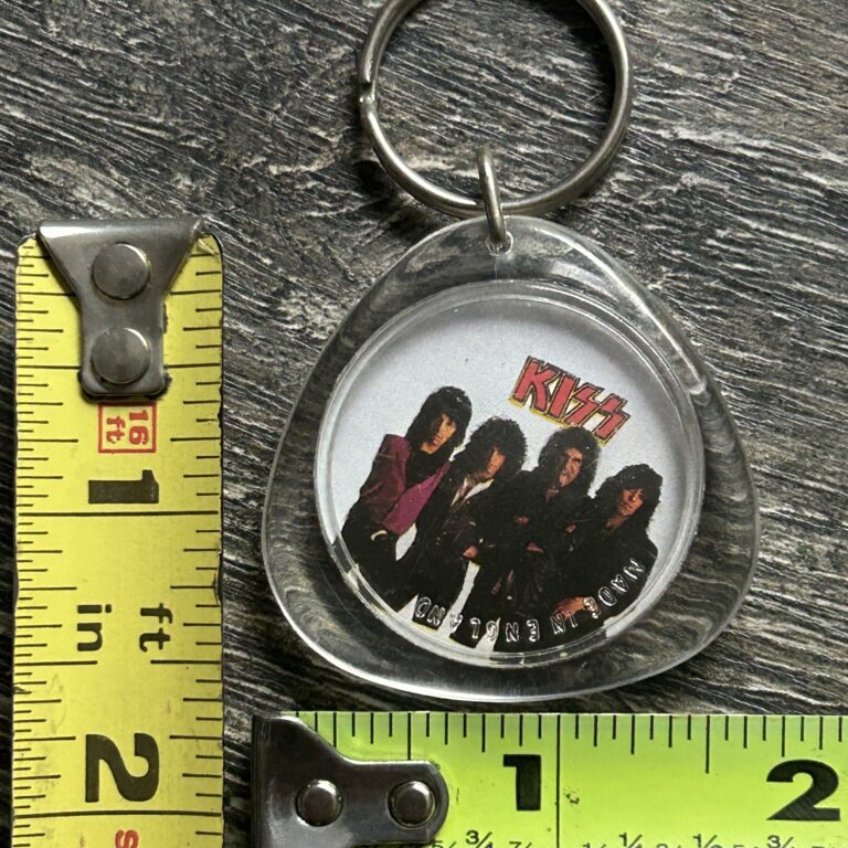 KISS Keychain Lick It Up Album Gene Simmons 2 Sided Vintage Kiss Memorabilia