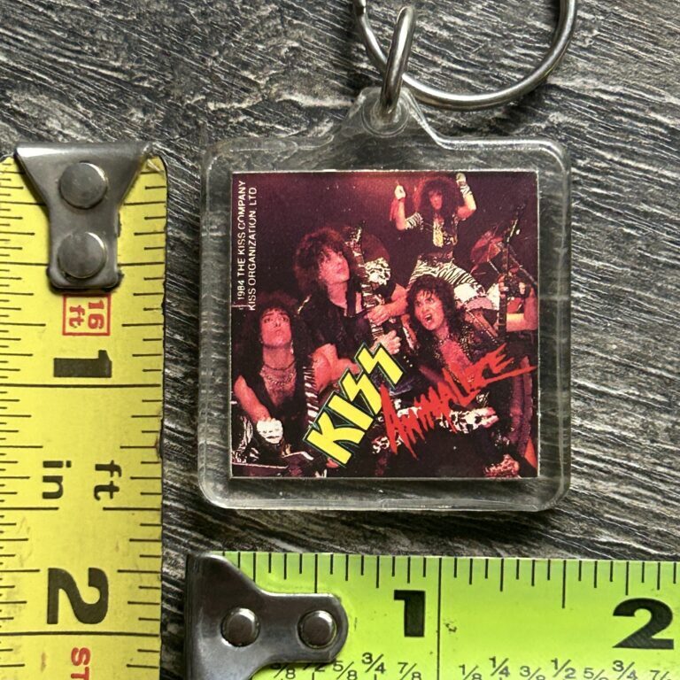 KISS Keychain Animalize Heaven's On Fire Video 1984 Vintage Kiss Memorabilia