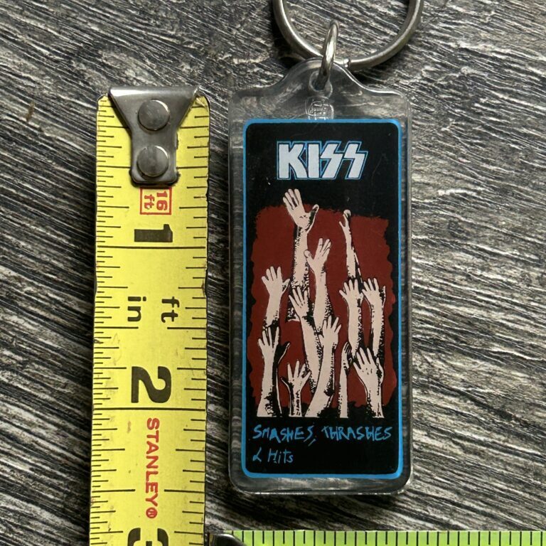 KISS Keychain Smashes Thrashes & Hits 1988 2side Lucite Vintage Kiss Memorabilia