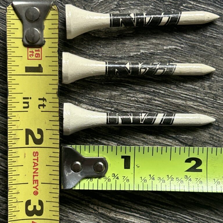 KISS Golf Tee Black Logo 3pc Lot UNUSED Vintage Kiss Memorabilia Golfing