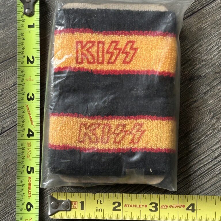 KISS Wristband Set Red Outline Logo Black Orange Vintage Kiss Memorabilia 1980's