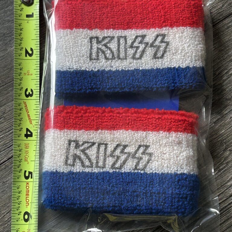 KISS Wristband Set Black Logo Red White Blue Vintage Kiss Memorabilia 1980's