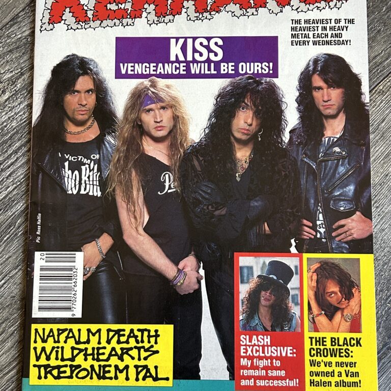 KISS Magazine Kerrang #392 May 1992 Kiss Revenge Vintage Kiss Memorabilia Kulick