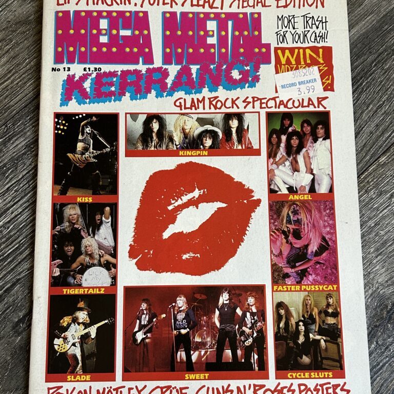 Kerrang Magazine Mega Metal #13 Kiss Hanoi Rocks Angel Motley Poster Guns Sweet