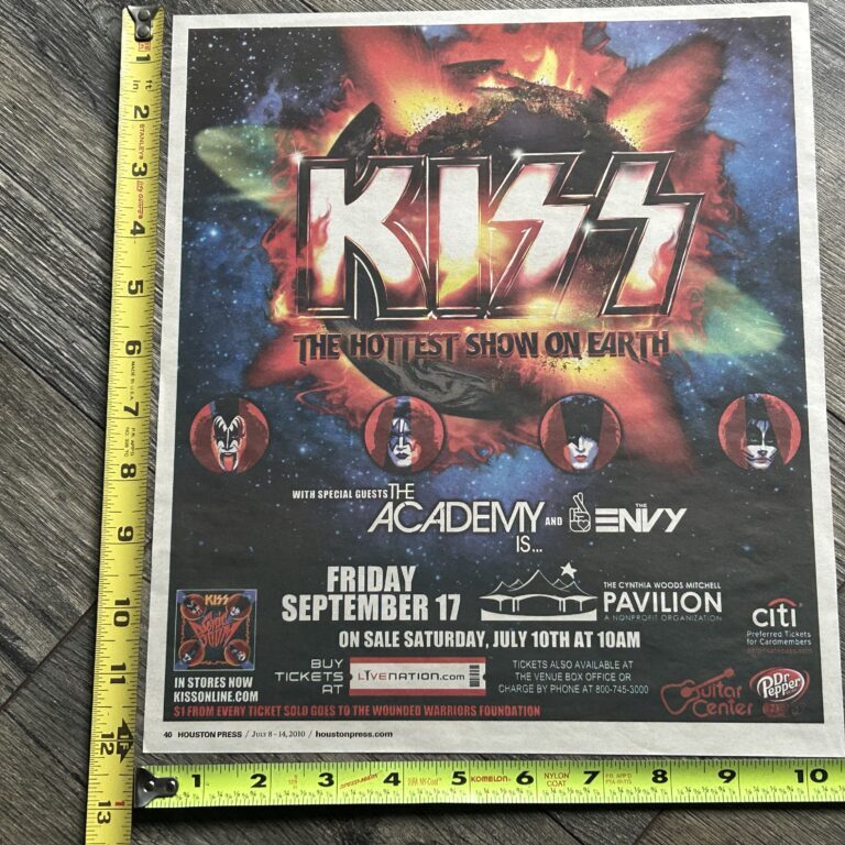 KISS Concert Ad Advert Hottest Show On Earth Tour Houston TX Sep 2010 Sonic Boom
