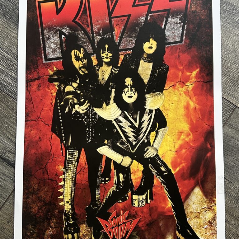 KISS Concert Poster Lithograph Sonic Boom Over Europe Tour 2010 Ltd Vintage Kiss