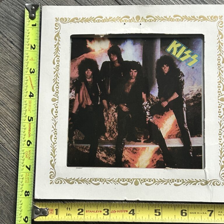 KISS Glass Photo Animalize Album Back Cover 8x8 Vintage Kiss Memorabilia Carr B