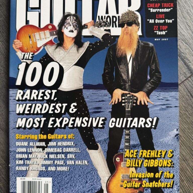 KISS Magazine Guitar World May 1997 Ace Frehley Poster Vintage Kiss Memorabilia
