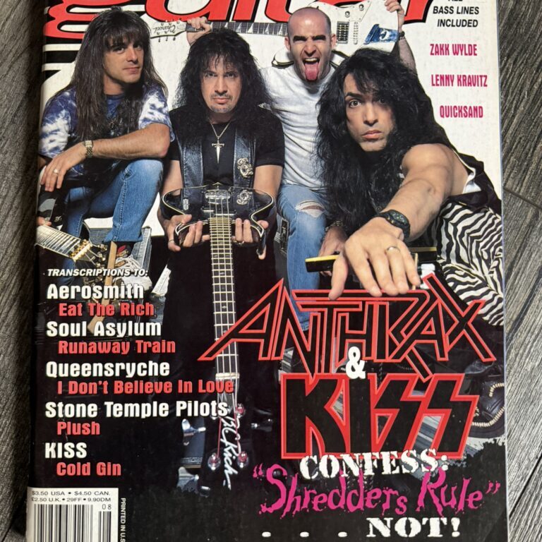 KISS Magazine Guitar For The Practicing Musician Aug 1993 Poster Vintage Kiss