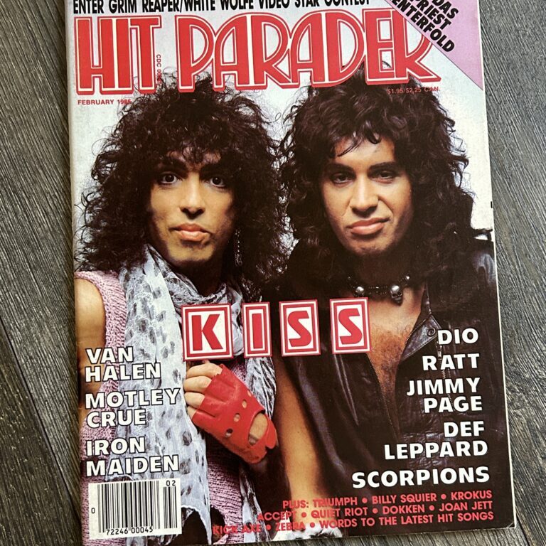 KISS Magazine Hit Parader Feb 1986 Vintage Kiss Motley Def Lep Dio VH Hair Metal