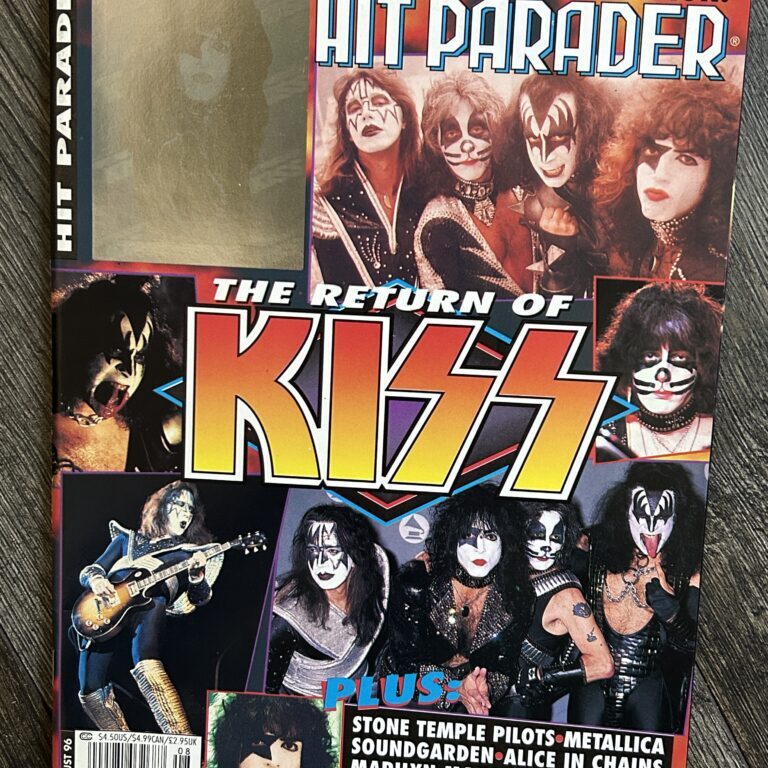 KISS Magazine Hit Parader Aug 1996 Gene Dynasty Poster Vintage Kiss Memorabilia