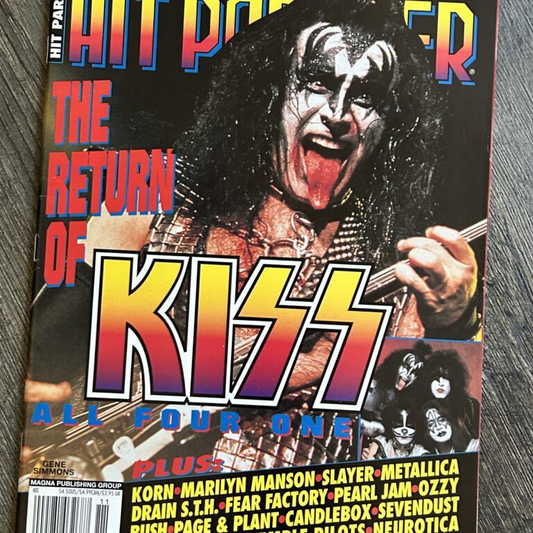 KISS Magazine Hit Parader Nov 1998 Gene Simmons Cover Kiss Poster Vintage Kiss