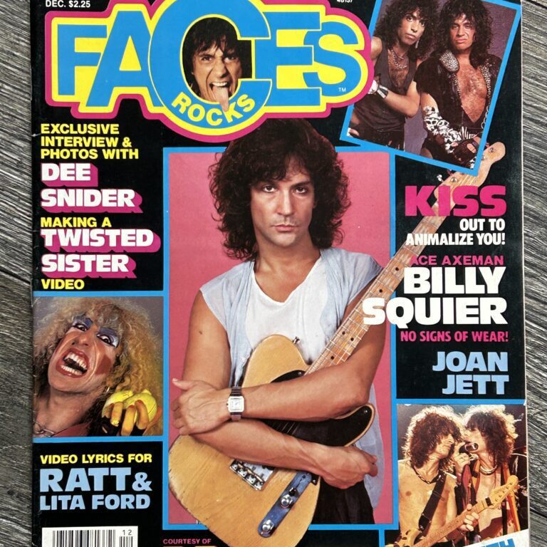 KISS Magazine Faces Rocks Dec 1984 Vintage Kiss Memorabilia Twisted Sister