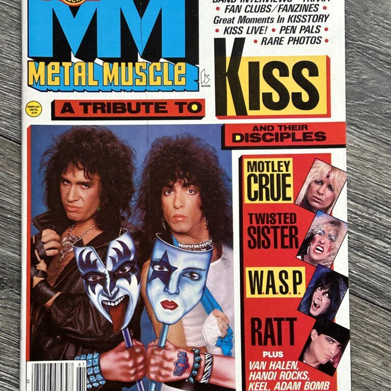 KISS Magazine Metal Muscle Faces Rocks 1986 Vintage Kiss Poster Crue Wasp Ratt