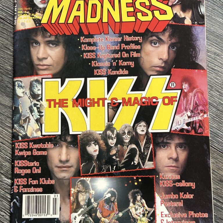 KISS Magazine Metal Madness All Kiss Special 1989 Vintage Kiss Poster Centerfold