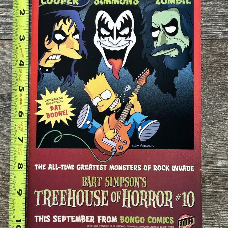 KISS Comic Ad GENE SIMMONS Bart Simpson's Treehouse Of Horror #10 Bongo 2004 A