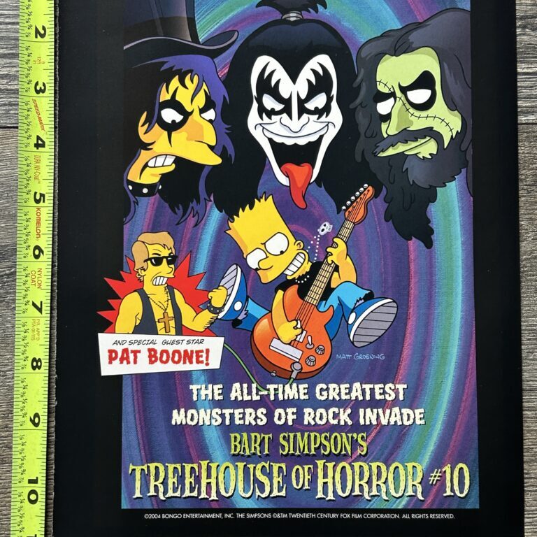 KISS Comic Ad GENE SIMMONS Bart Simpson's Treehouse Of Horror #10 Bongo 2004 C