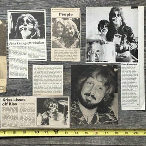 KISS Clipping Lot PETER CRISS Leaves Kiss 1980 Aucoin Vintage Kiss Unmasked