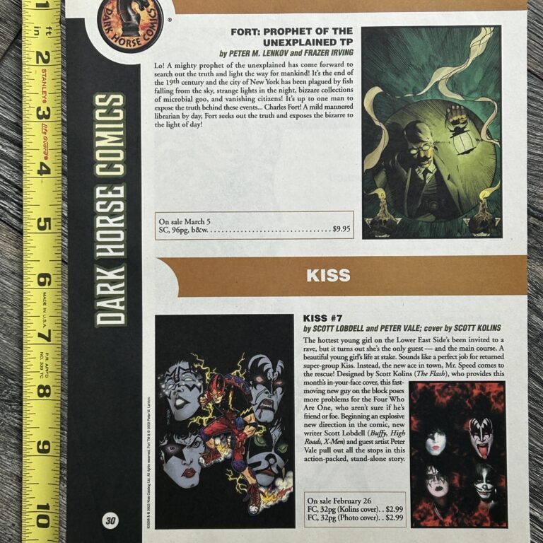 KISS Comic Ad Advert Kiss #7 Dark Horse Comics 2003 Vintage Kiss Memorabilia