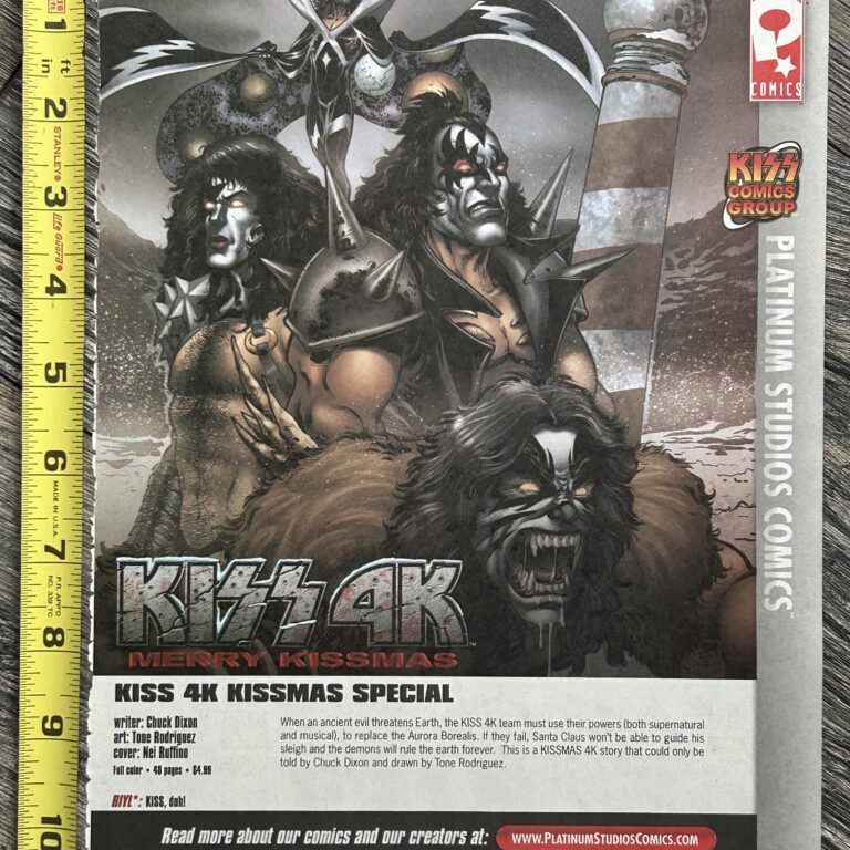 KISS Comic Ad Kiss 4K Kissmas Special Platinum Comics 2007 Kiss Memorabilia