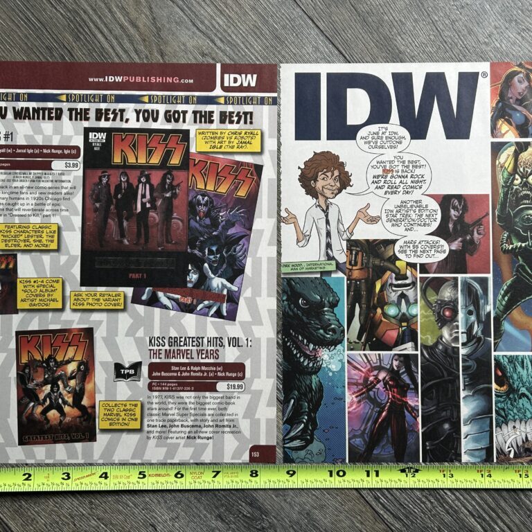 KISS Comic Ad KISS #1 IDW Comics + Marvel Years Greatest Hits Kiss Memorabilia
