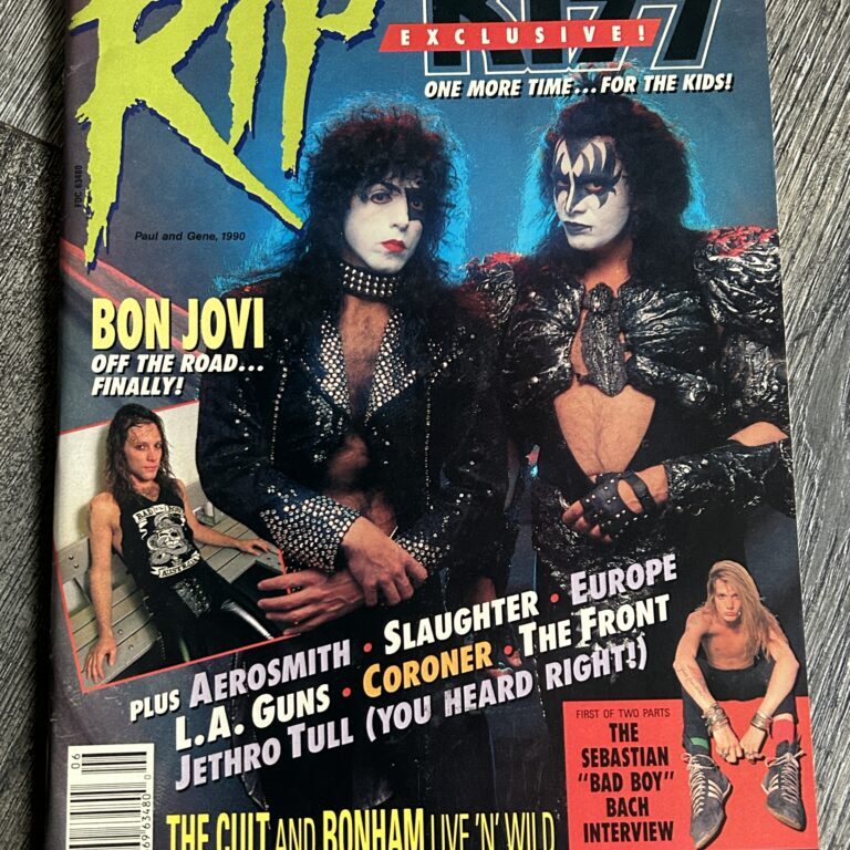 KISS Magazine RIP June 1990 Vintage Kiss Centerfold Poster Memorabilia Kiss Ad