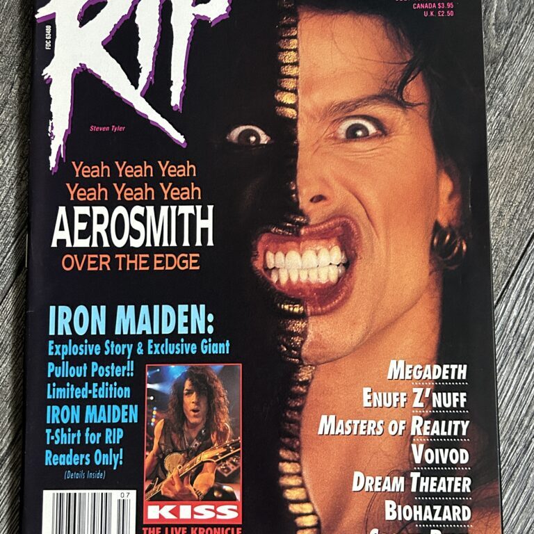 KISS Magazine RIP July 1993 Vintage Kiss Iron Maiden Poster Dream Theater Voivod