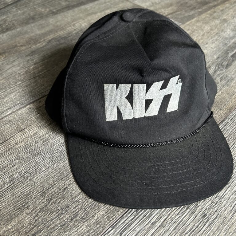 KISS Hat Silver Embroidered Logo UNWORN Winterland Revenge 1992 Vintage Kiss