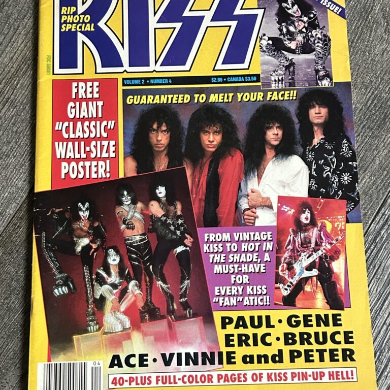 KISS Magazine RIP All Kiss Special 1990 Vintage Kiss 1977 Kissmas Poster Aucoin