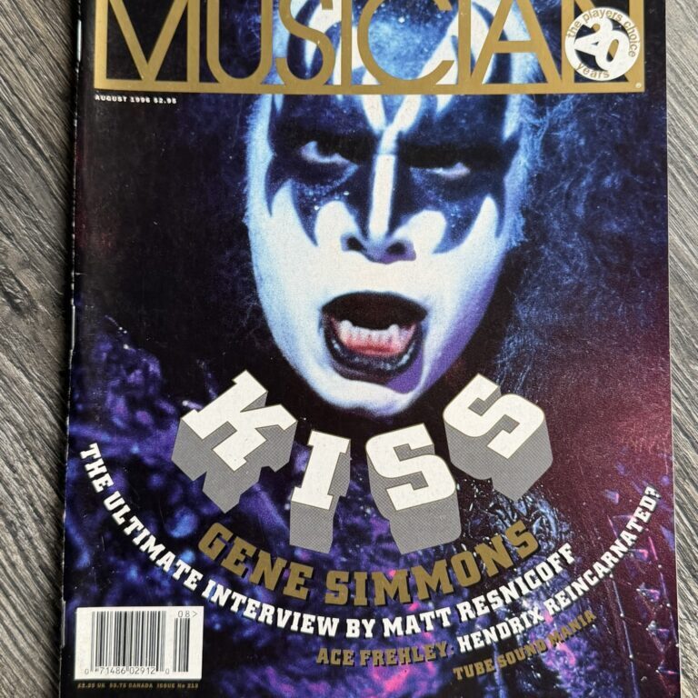 KISS Magazine Musician Aug 1996 GENE SIMMONS Reunion Vintage Kiss Memorabilia