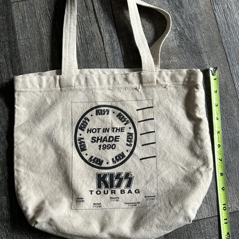KISS Hot In The Shade Concert Tour Promo Canvas Bag Virginia WV Vintage Kiss
