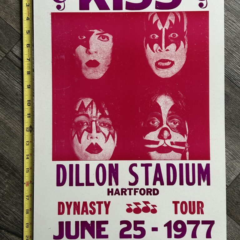 KISS Concert Poster Retro Novelty Dynasty Tour Hartford CT 1977 Vintage Kiss A