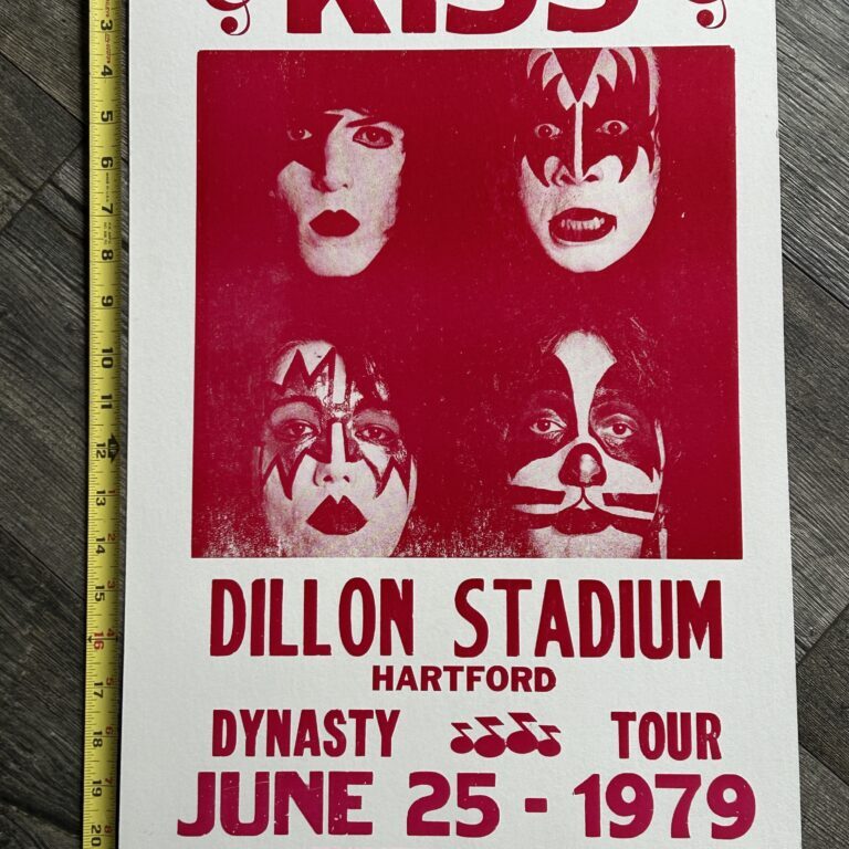 KISS Concert Poster Retro Novelty Dynasty Tour Hartford CT 1977 Vintage Kiss B