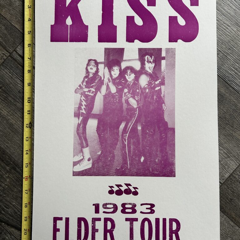 KISS Concert Poster Retro Novelty Elder Tour Vintage Kiss Memorabilia Eric Carr