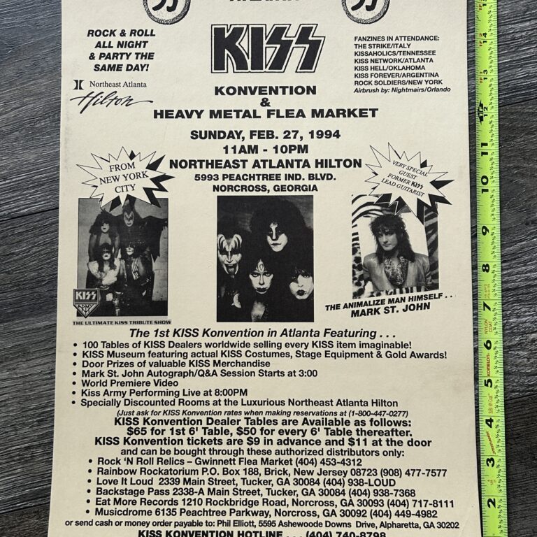 KISS Poster 1st Atlanta Kiss Convention Creatures Of The South Mark St. John