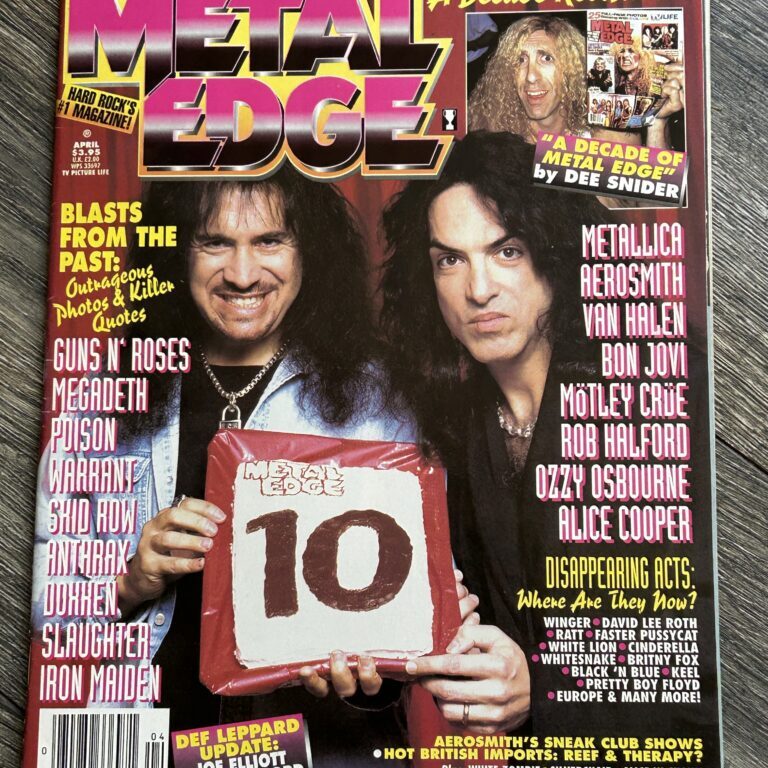 KISS Magazine Metal Edge Apr 1996 Vintage Kiss Memorabilia White Zombie Crue