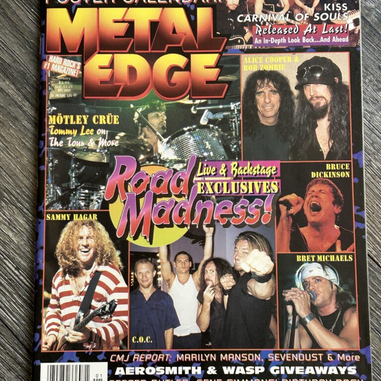 KISS Magazine Metal Edge Jan 1998 Carnival Of Souls Vintage Kiss Crue C.O.C
