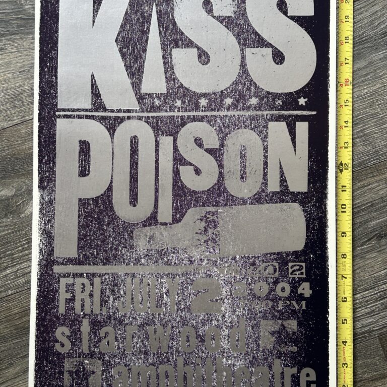 KISS Concert Poster Rock The Nation Tour Starwood Tenn 2004 Vintage Kiss Poison