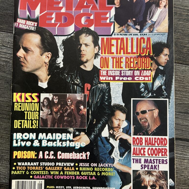 KISS Magazine Metal Edge Aug 1996 Vintage Kiss Reunion Tour Metallica Def Maiden