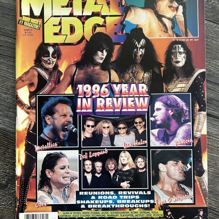KISS Magazine Metal Edge 1997 Vintage Kiss Centerfold Poster Metallica Danzig